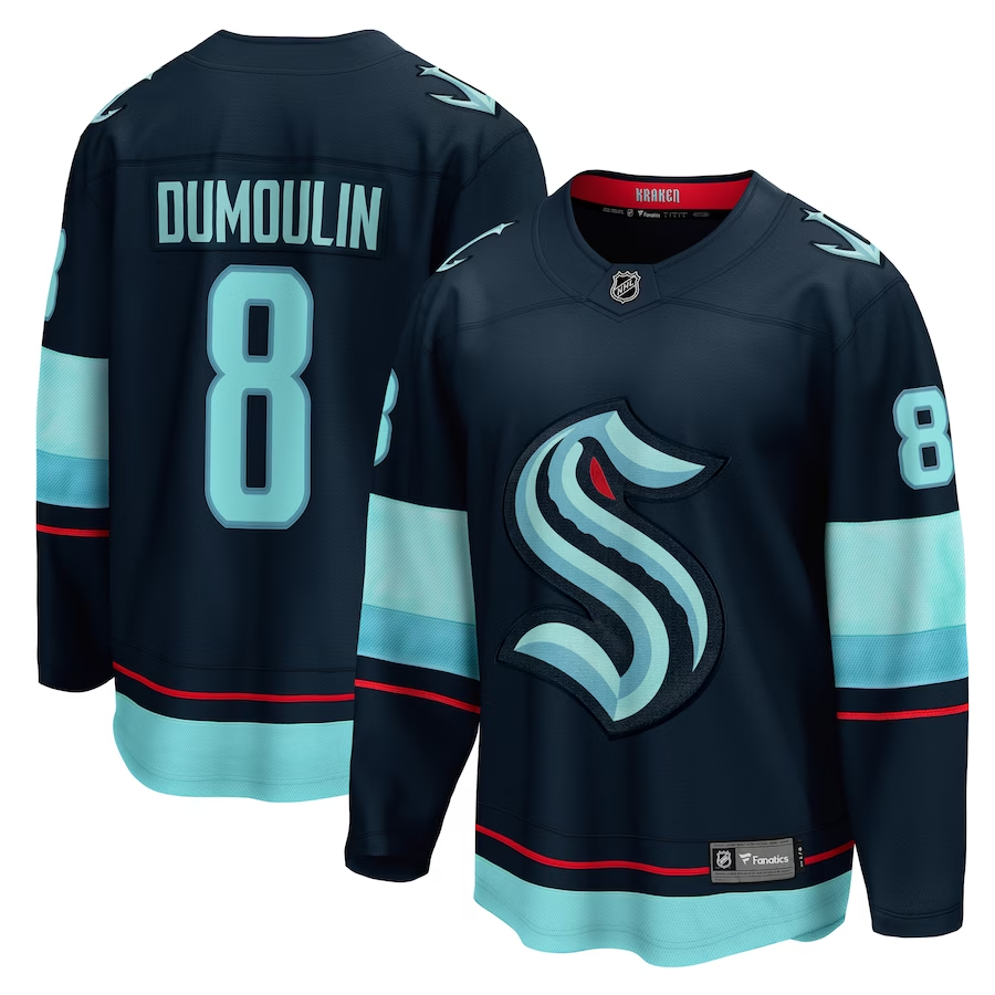 Men's Seattle Kraken Brian Dumoulin #8 Deep Sea Blue Home Breakaway Jersey